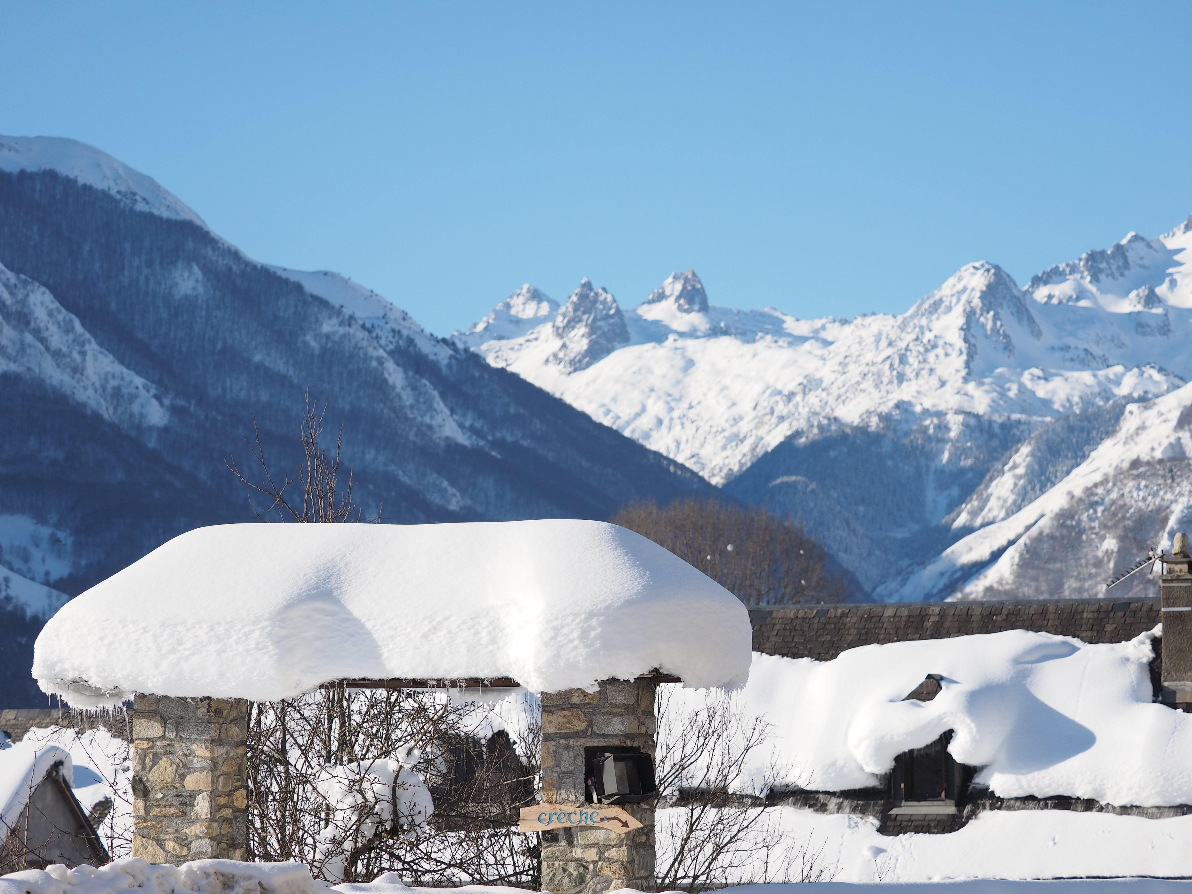 Neige village en Val d'Azun