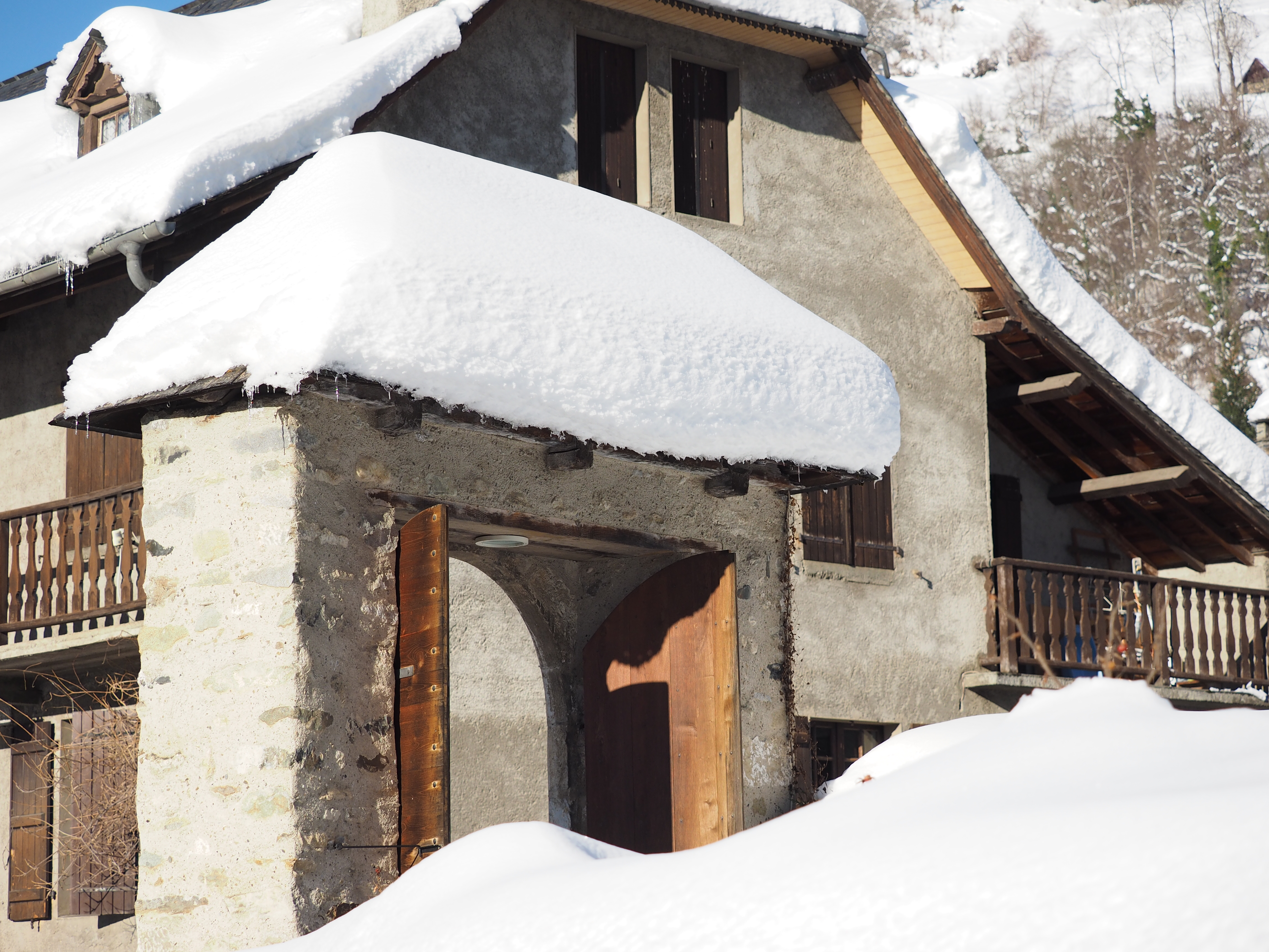 Neige village en Val d'Azun
