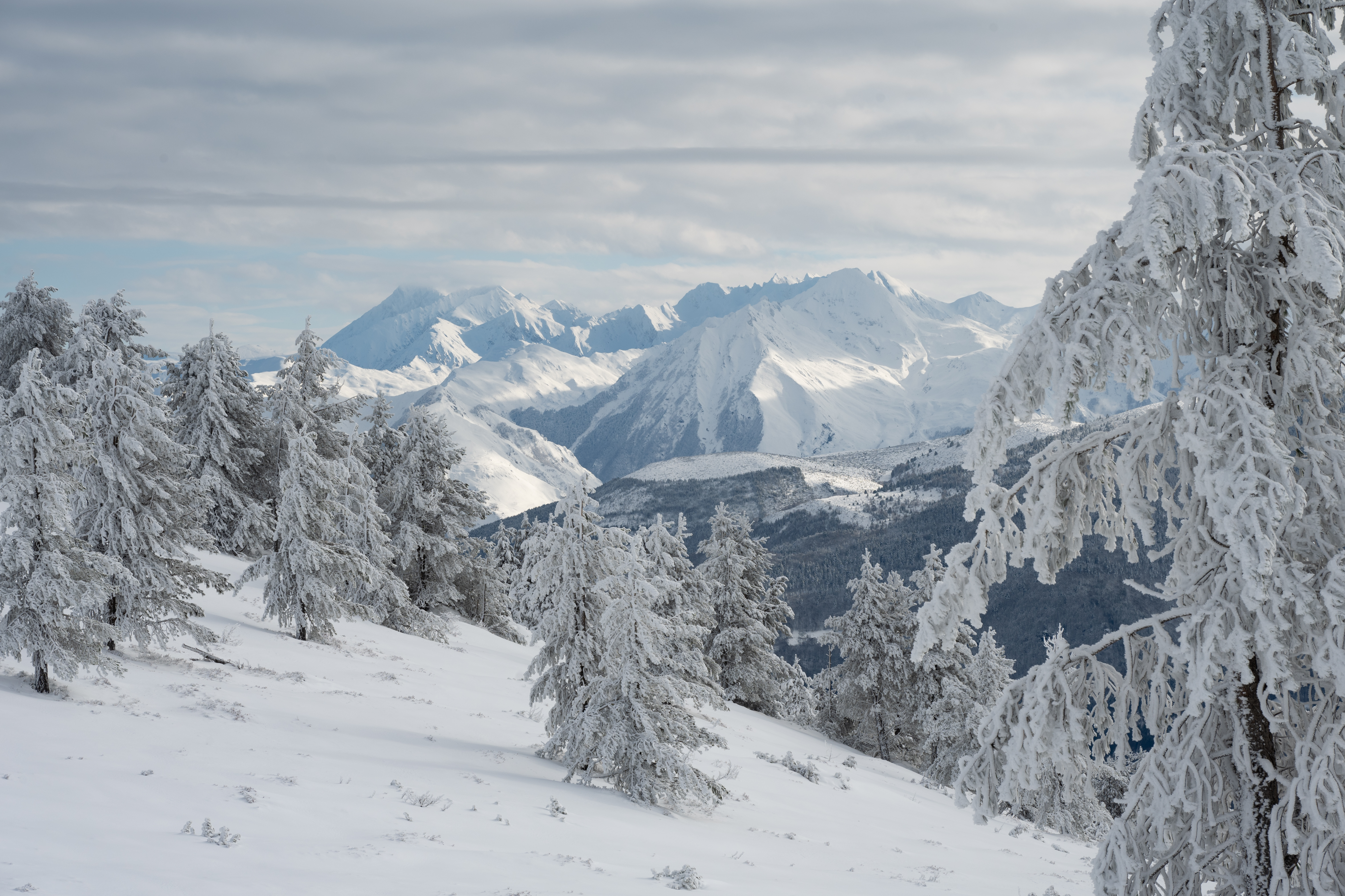 Paysage neige Val d'Azun