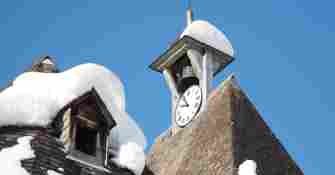 Neige clocher en Val d'Azun